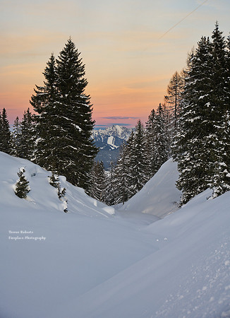 Sun setting on the way back from Hochkeil,  Jan 2022