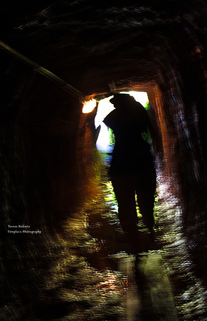 This 50m long tunnel  took water from the gorge to drive the forge