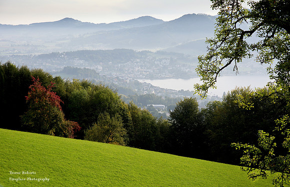 Gmundnerberg - View of the misty mountains