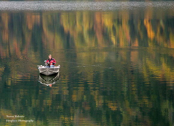 Fisherman on Schwarzensee Lake