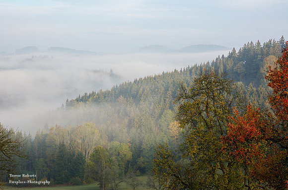 Morning mist. View from room at the Kleebauer hotel  3