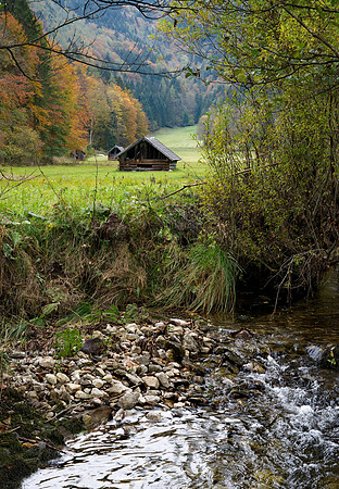 hut on the meadow near Shwarzensee