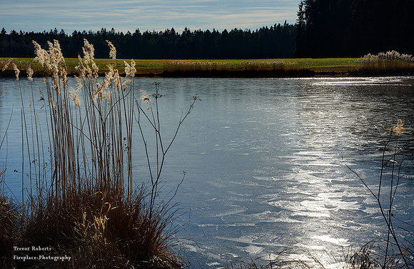 Lake Egelsee - Ice glinting in the sun