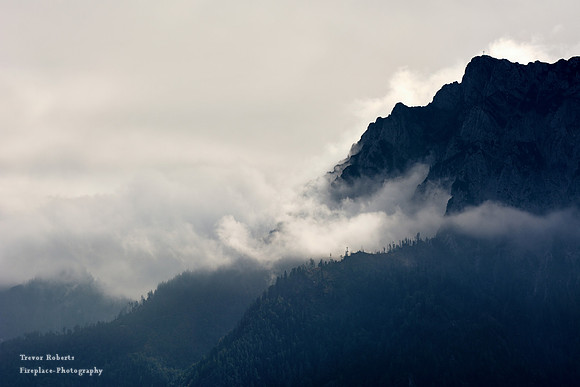 View from Gmundnerberg at the low clouds