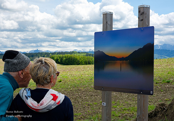 "Freichlicht Galerie" along the Hohenweg. Taken on the opening day of the second exhibition 2