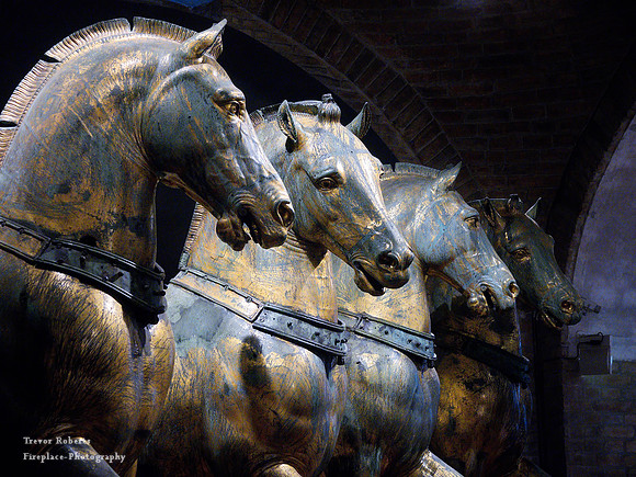 Ancient bronze horses