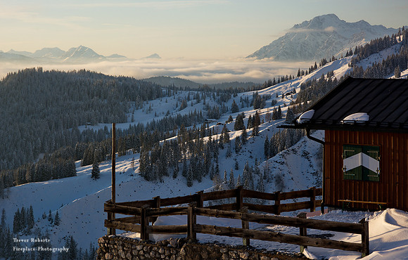 layers of clouds in the valley