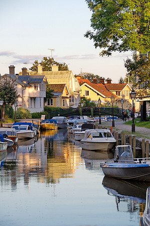 Boats along the canal at Trosa 3