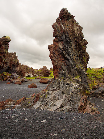 Bizare rock formation on the beach