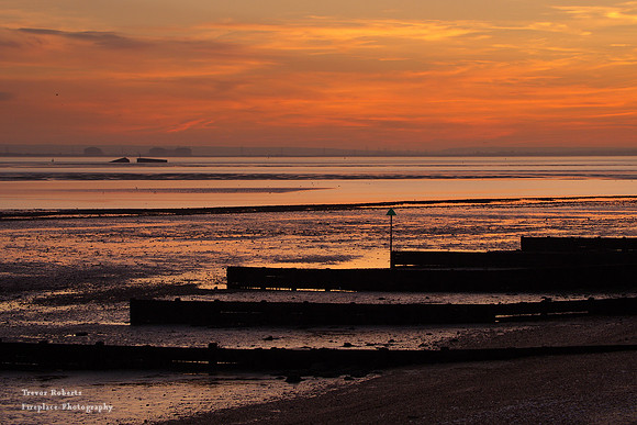 Sunset mood at Shoeburyness  East beach