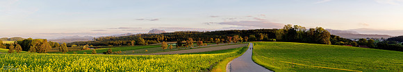 Panorama -Abendstimmung am Hohenweg Okt 2019
