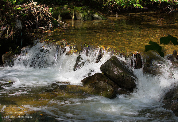 Redlbach stream- The small falls  close up