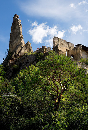 The castle ruins on top