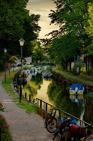 Boats along the canal at Trosa 2