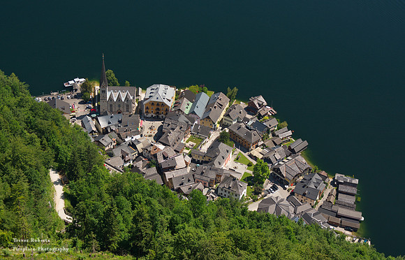 Looking down at Hallstatt from Rudolfsturm