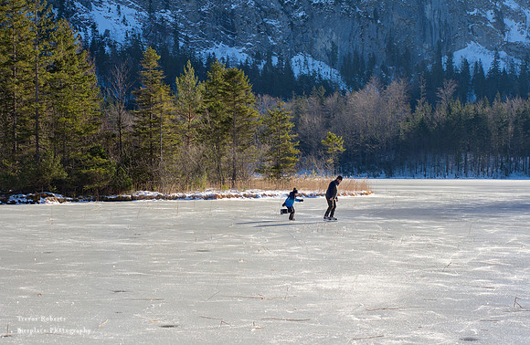 Laudachsee : Jan 2022. Father and Son