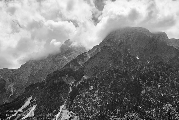Mountain Wolfsberg in B&W