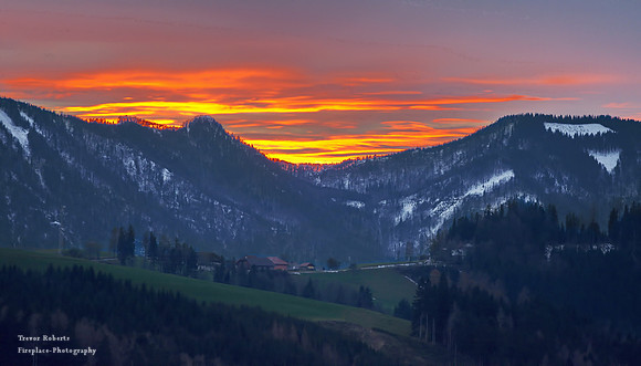 Sunset at Oberschlierbach