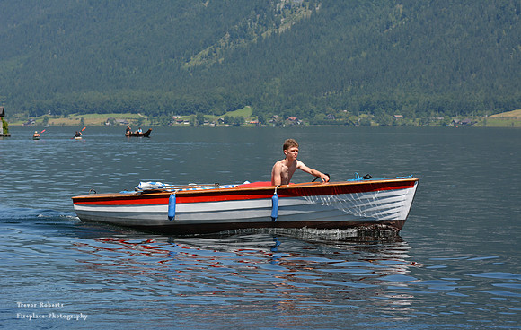 Electro boat on Lake Hallstatt