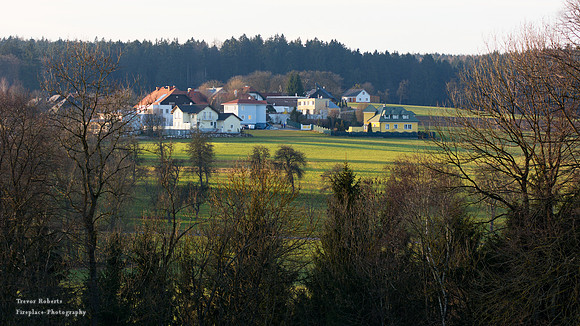 The village as seen from the forest