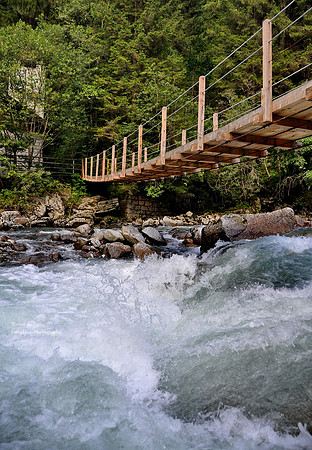 Bridge over white water