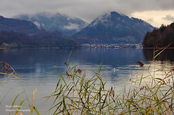 Cold and dreary at lake Fuschlsee